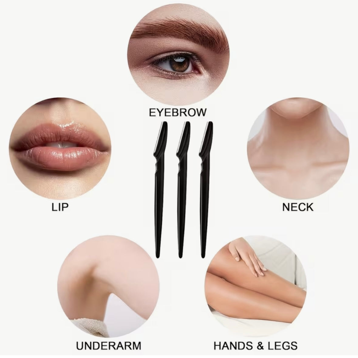 Dermaplaning-kniv for ansikt og bryn
